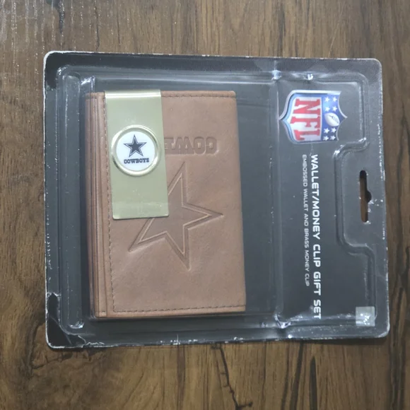 NFL Dallas Cowboys Leather Money Clip Set - Picture 1 of 4